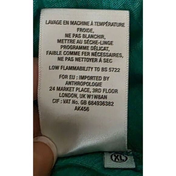 T LA Short Sleeved Open Back Long Swing Top Womens Size XL Teal Blue - Picture 10 of 11